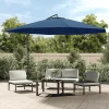 Maison Exclusive - Parasol de jardin en porte-à-faux avec mât en aluminium bleu Clearance
