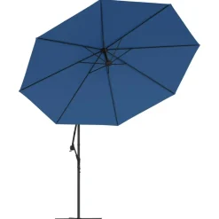 Maison Exclusive - Parasol de jardin en porte-à-faux avec mât en aluminium bleu Clearance