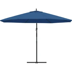 Maison Exclusive - Parasol de jardin en porte-à-faux avec mât en aluminium bleu Clearance