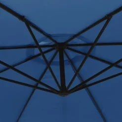 Maison Exclusive - Parasol de jardin en porte-à-faux avec mât en aluminium bleu Clearance
