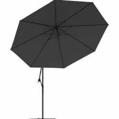 Maison Exclusive - Parasol de jardin en porte-à-faux avec lumières led noir 350 cm Outlet