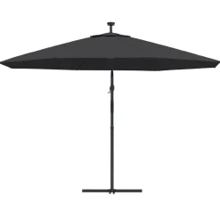 Maison Exclusive - Parasol de jardin en porte-à-faux avec lumières led noir 350 cm Outlet