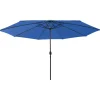 Maison Exclusive - Parasol de jardin avec lumières led et mât en métal bleu azuré Hot