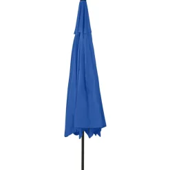 Maison Exclusive - Parasol de jardin avec lumières led et mât en métal bleu azuré Hot