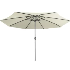 Maison Exclusive Parasols, Voiles D’Ombrage | - Parasol de jardin avec mât en métal 390 cm rouge bordeaux