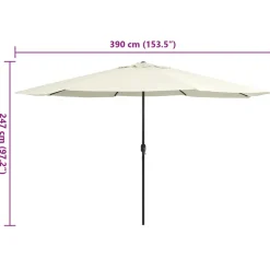 Maison Exclusive Parasols, Voiles D’Ombrage | - Parasol de jardin avec mât en métal 390 cm rouge bordeaux