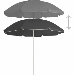 Maison Exclusive - Parasol de jardin avec mât en acier anthracite 180 cm Clearance