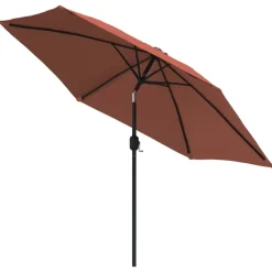 Maison Exclusive - Parasol de jardin avec mât en métal terre cuite 300 cm Best