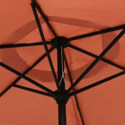 Maison Exclusive - Parasol de jardin avec mât en métal terre cuite 300 cm Best