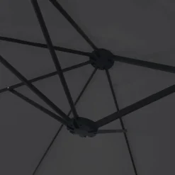 Maison Exclusive - Parasol de jardin à double tête avec led noir 449x265 cm Discount