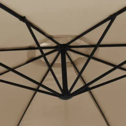 Maison Exclusive - Parasol de jardin en porte-à-faux et poteau en aluminium taupe Discount