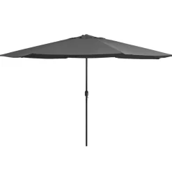 Maison Exclusive Parasols, Voiles D’Ombrage | - Parasol de jardin avec mât en métal 390 cm anthracite