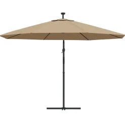 Maison Exclusive Parasols, Voiles D’Ombrage | - Parasol de jardin avec mât en métal 390 cm noir