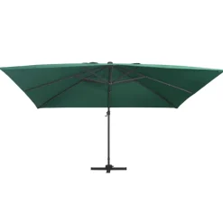 Maison Exclusive - Parasol de jardin en porte-à-faux lumières led mât en aluminium Discount