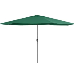 Maison Exclusive Parasols, Voiles D’Ombrage | - Parasol de jardin avec mât en métal 390 cm vert