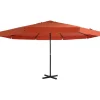 Maison Exclusive Parasols, Voiles D’Ombrage | - Parasol d'extérieur avec mât en aluminium 500 cm terre cuite