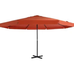 Maison Exclusive Parasols, Voiles D’Ombrage | - Parasol d'extérieur avec mât en aluminium 500 cm terre cuite