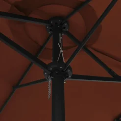 Maison Exclusive - Parasol d'extérieur avec poteau en aluminium terre cuite Hot