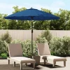 Maison Exclusive - Parasol d'extérieur avec mât en aluminium 500 cm bleu azuré Best