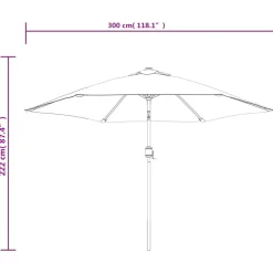 Maison Exclusive - Parasol d'extérieur avec poteau en métal 300 cm anthracite Discount