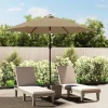 Maison Exclusive - Parasol d'extérieur avec poteau en métal 300 cm taupe Sale