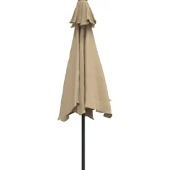 Maison Exclusive - Parasol d'extérieur avec poteau en métal 300 cm taupe Sale