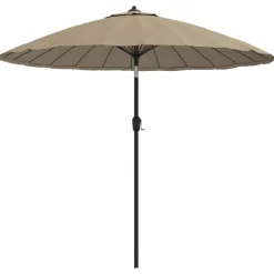Maison Exclusive - Parasol d'extérieur avec mât en aluminium 270 cm taupe
