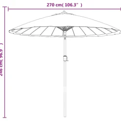Maison Exclusive - Parasol d'extérieur avec mât en aluminium 270 cm taupe