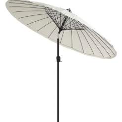 Maison Exclusive Parasols, Voiles D’Ombrage | - Parasol d'extérieur et mât avec aluminium 270 cm blanc sable