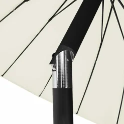 Maison Exclusive Parasols, Voiles D’Ombrage | - Parasol d'extérieur et mât avec aluminium 270 cm blanc sable