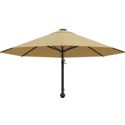 Maison Exclusive - Parasol mural avec mât métallique 300 cm taupe New
