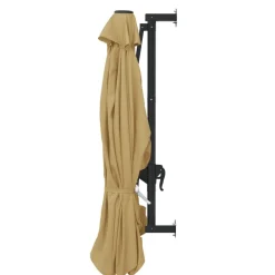 Maison Exclusive - Parasol mural avec mât métallique 300 cm taupe New
