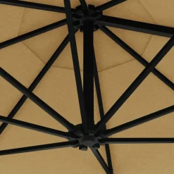 Maison Exclusive - Parasol mural avec mât métallique 300 cm taupe New