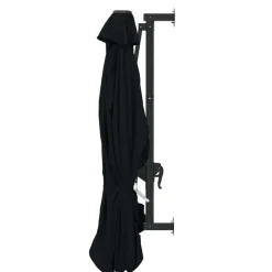 Maison Exclusive - Parasol mural avec mât en métal 300 cm noir Outlet