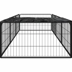 Maison Exclusive - Parc pour chien 8 panneaux noir 100x50cm acier enduit de poudre Discount