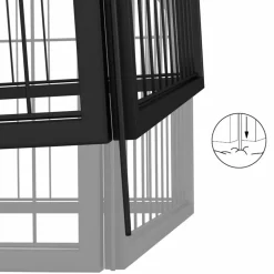 Maison Exclusive - Parc pour chien 8 panneaux noir 100x50cm acier enduit de poudre Discount