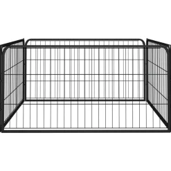 Maison Exclusive - Parc pour chien 4 panneaux noir 100x50cm acier enduit de poudre Sale