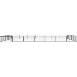 Maison Exclusive - Parc pour chien 28panneaux noir 100x50cm acier enduit de poudre New