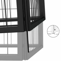 Maison Exclusive - Parc pour chien 28panneaux noir 100x50cm acier enduit de poudre New