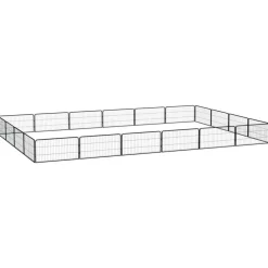 Maison Exclusive - Parc pour chien 20panneaux noir 100x50cm acier enduit de poudre Discount