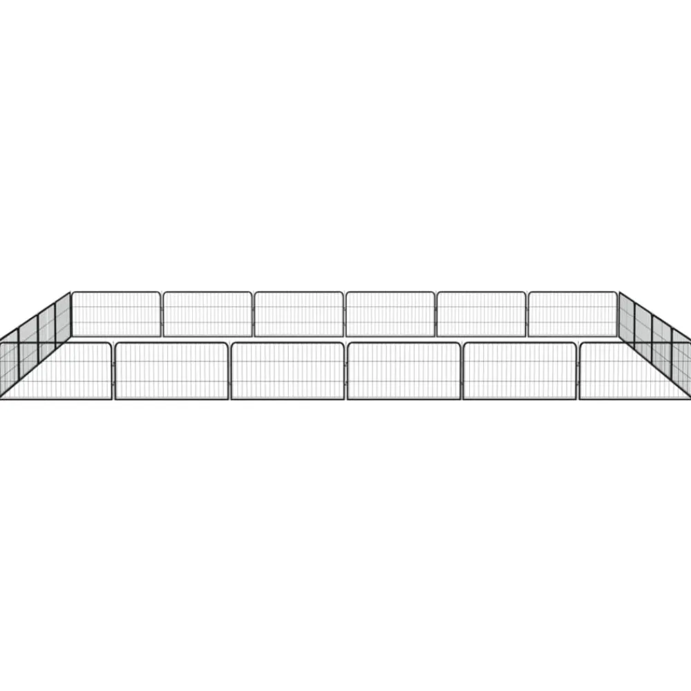 Maison Exclusive - Parc pour chien 20panneaux noir 100x50cm acier enduit de poudre Discount