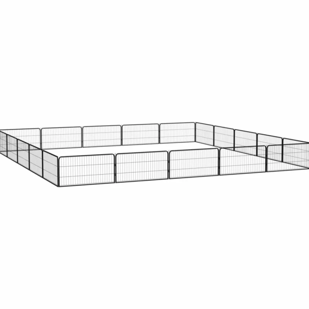 Maison Exclusive - Parc pour chien 20panneaux noir 100x50cm acier enduit de poudre Discount