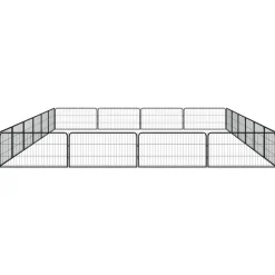 Maison Exclusive - Parc pour chien 20panneaux noir 100x50cm acier enduit de poudre Discount