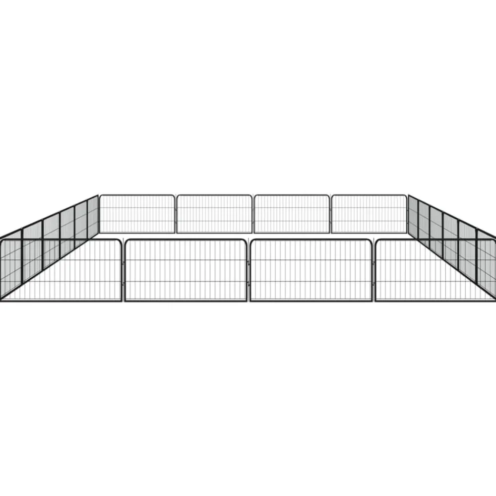 Maison Exclusive - Parc pour chien 20panneaux noir 100x50cm acier enduit de poudre Discount
