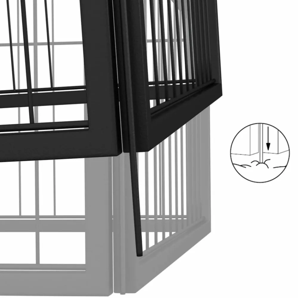 Maison Exclusive - Parc pour chien 20panneaux noir 100x50cm acier enduit de poudre Discount