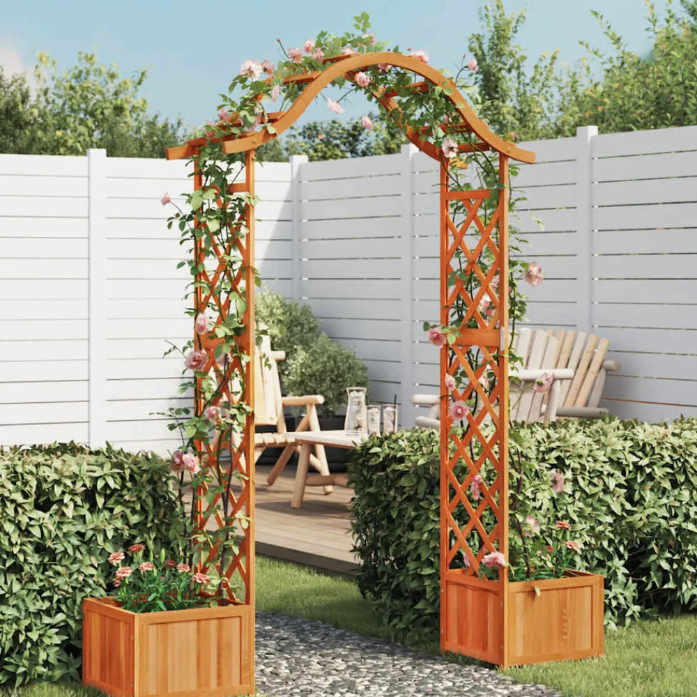Maison Exclusive - Pergola de jardin avec jardinière bois pin massif