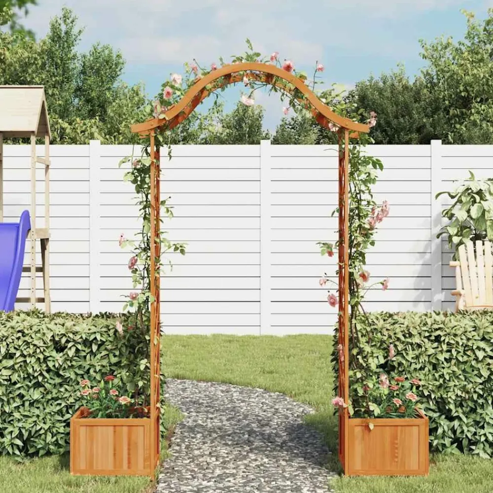 Maison Exclusive - Pergola de jardin avec jardinière bois pin massif