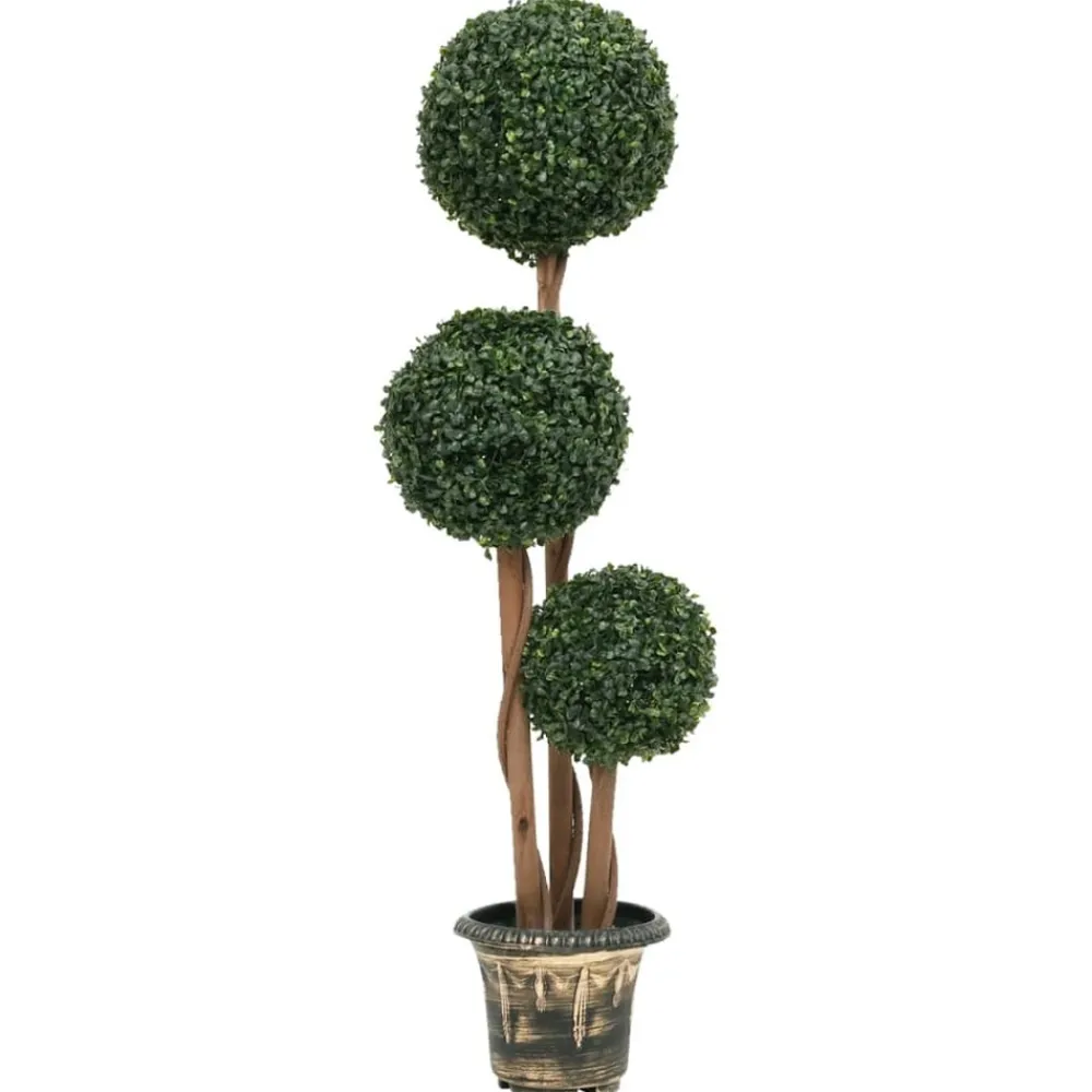 Maison Exclusive - Plante de buis artificiel avec pot forme de boule vert 119 cm Online
