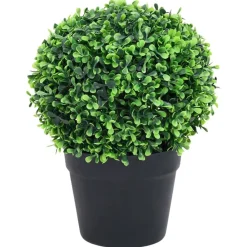 Maison Exclusive - Plantes de buis artificiel 2 pcs avec pots boule vert 37 cm Sale