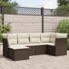 Maison Exclusive - Salon de jardin avec coussins 6 pcs marron résine tressée Online
